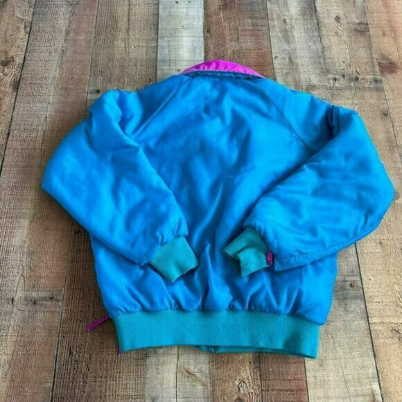 Vintage Columbia womens size medium pink and blue reversible puffer jacket - Picture 8 of 11